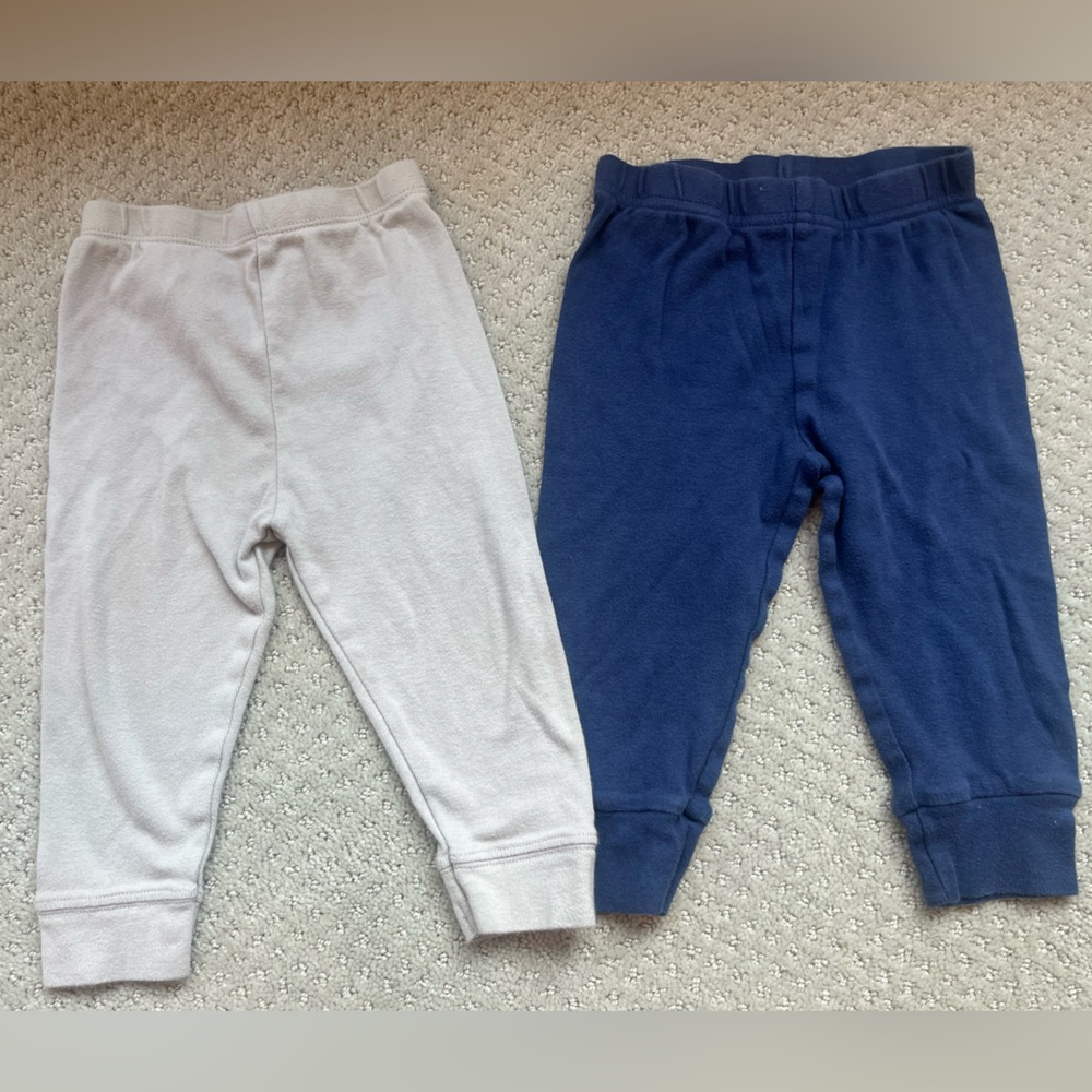 Toddler Sweatpants - Cream and Blue